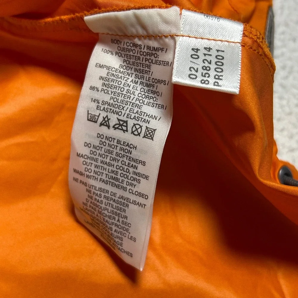 Salomon Windbreaker Jacket Mens XL Orange Grey X3‎ Sports Activity Vehicle Zip